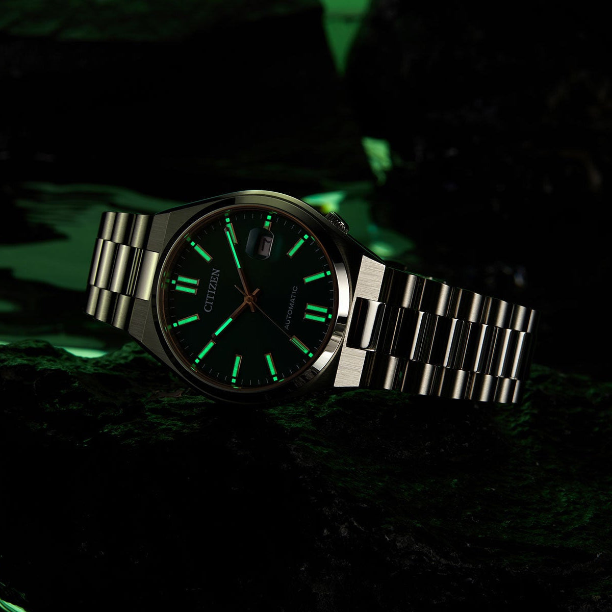  Shop Authentic Citizen Tsuyosa Automatic Green Dial Silver Steel Strap Watch For Men - NJ0150-81X - Luxxuri