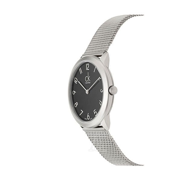  Shop Authentic Calvin Klein Minimal Black Dial Silver Mesh Bracelet Watch for Women - K3M52151 - Luxxuri
