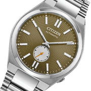  Shop Authentic Citizen Tsuyosa Automatic Titanium Yellow Dial Silver Steel Strap Watch For Men - NK5010-51X - Luxxuri