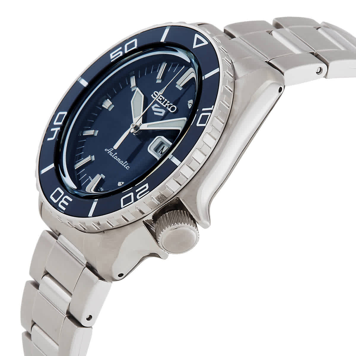  Shop Authentic Seiko 5 Sports Automatic Blue Dial Silver Steel Strap Watch for Men - SRPK97K1 - Luxxuri