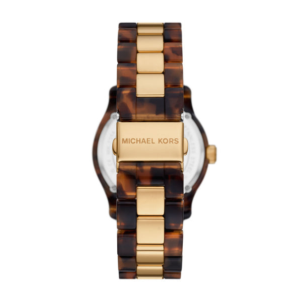  Shop Authentic Michael Kors Runway Three-Hand Brown Dial Two Tone Steel Strap Watch for Women - MK7354 - Luxxuri