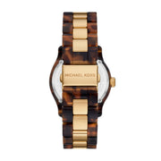  Shop Authentic Michael Kors Runway Three-Hand Brown Dial Two Tone Steel Strap Watch for Women - MK7354 - Luxxuri