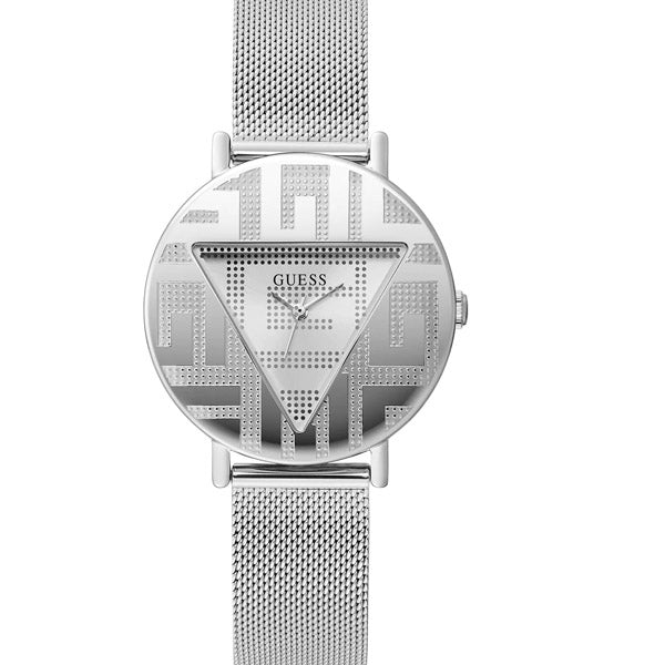 Shop Authentic Guess Iconic Quartz Silver Dial Silver Mesh Bracelet Watch For Women - GW0527L1 - Luxxuri