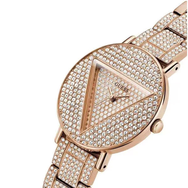  Shop Authentic Guess Trend Diamonds Rose Gold Dial Rose Gold Steel Strap Watch for Women - GW0512L3 - Luxxuri