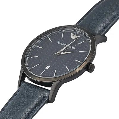  Shop Authentic Emporio Armani Renato Blue Dial Blue Leather Strap Watch For Men - AR2479 - Luxxuri