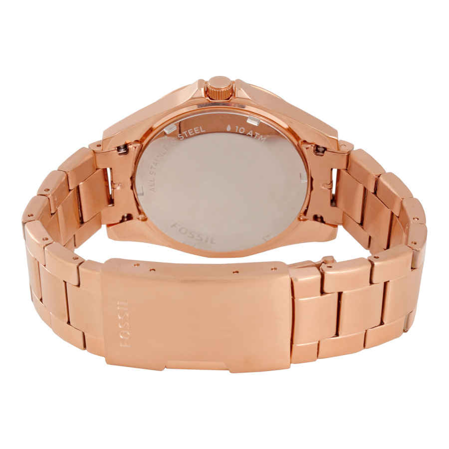  Shop Authentic Fossil Riley Multifunction Rose Gold Dial Rose Gold Steel Strap Watch for Women - ES2811 - Luxxuri