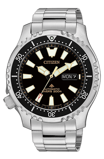  Shop Authentic Citizen Promaster 200M Diver Fugu Asian Limited Edition Black Dial Silver Steel Strap Watch For Men - NY0090-86E - Luxxuri