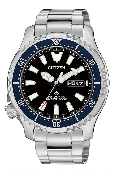  Shop Authentic Citizen Promaster Fugu Limited Edition Diver's 200m Automatic Black Dial Silver Steel Strap Watch For Men - NY0098-84E - Luxxuri
