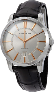  Shop Authentic Maurice Lacroix Pontos Silver Dial Black Leather Strap Watch For Men - PT6148-SS001-131 - Luxxuri