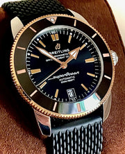  Shop Authentic Breitling Superocean Heritage II B20 42mm Black Dial Black Mesh Bracelet Mens Watch - UB2010121B1S1 - Luxxuri
