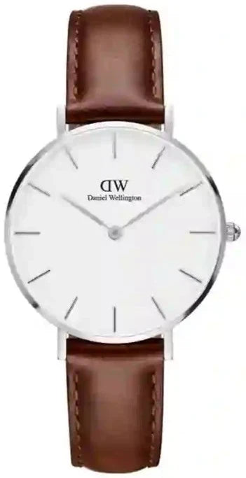  Shop Authentic Daniel Wellington Classic Petite St Mawes White Dial Brown Leather Strap Watch For Women - DW00100187 - Luxxuri