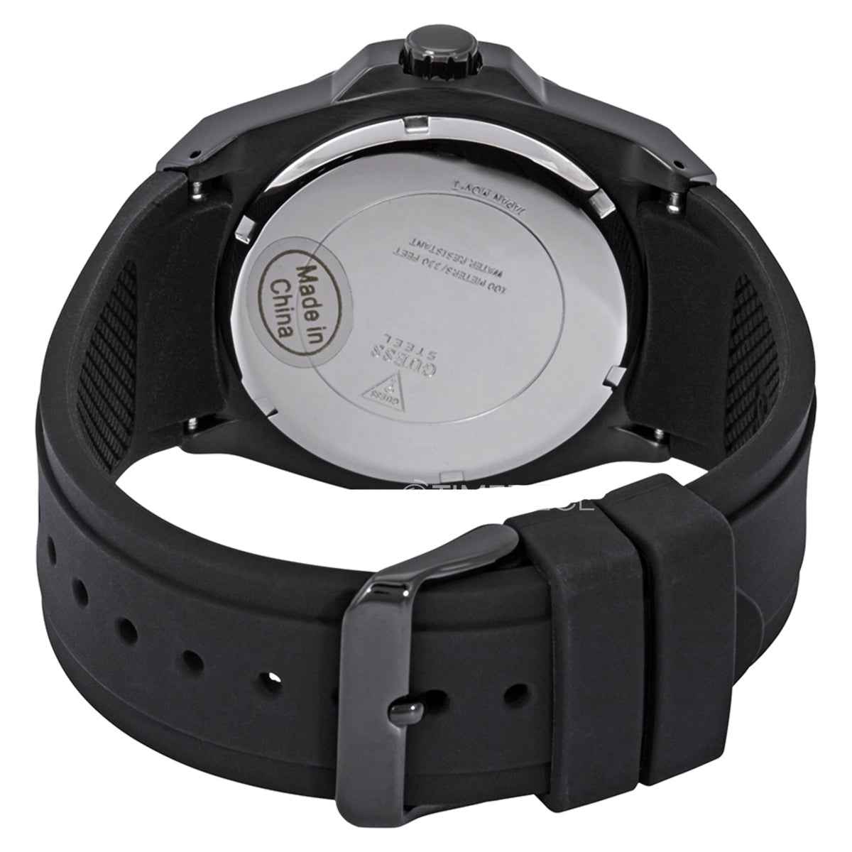  Shop Authentic Guess Legacy Black Dial Black Rubber Strap Watch For Men - W1048G2 - Luxxuri