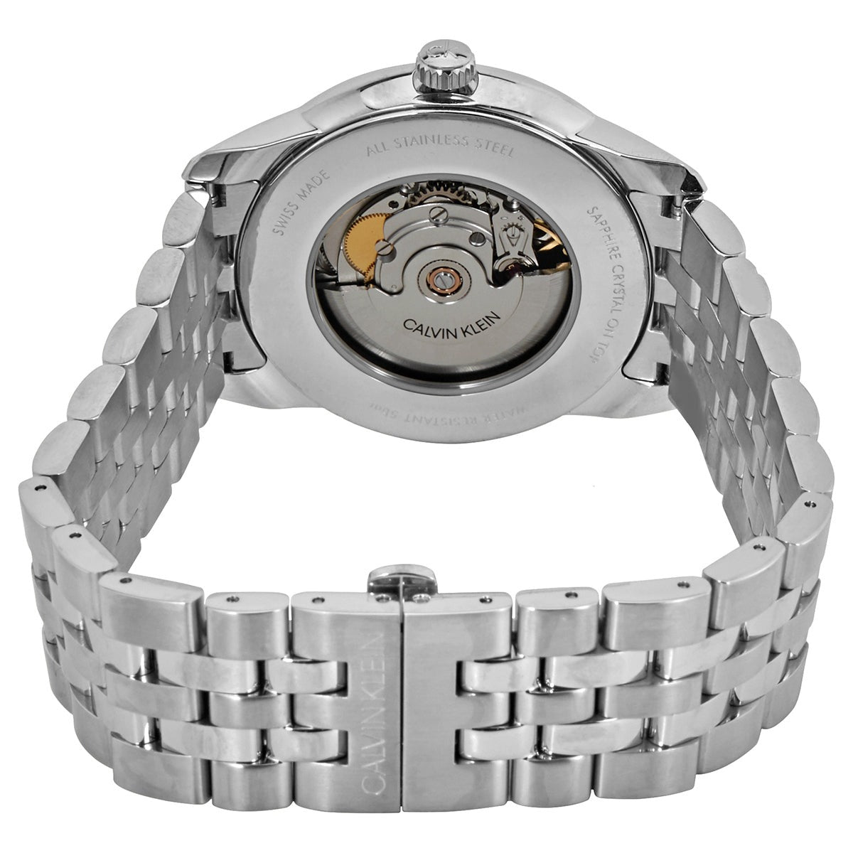  Shop Authentic Calvin Klein Infinity Black Dial Silver Steel Strap Watch for Men - K5S34141 - Luxxuri