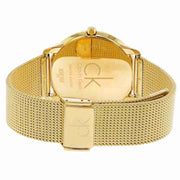  Shop Authentic Calvin Klein Minimal White Dial Gold Mesh Bracelet Watch for Men - K3M21526 - Luxxuri