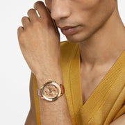  Shop Authentic Swarovski Octea Lux Chrono Brown Gold Dial Brown Leather Strap Watch for Women - 5632260 - Luxxuri