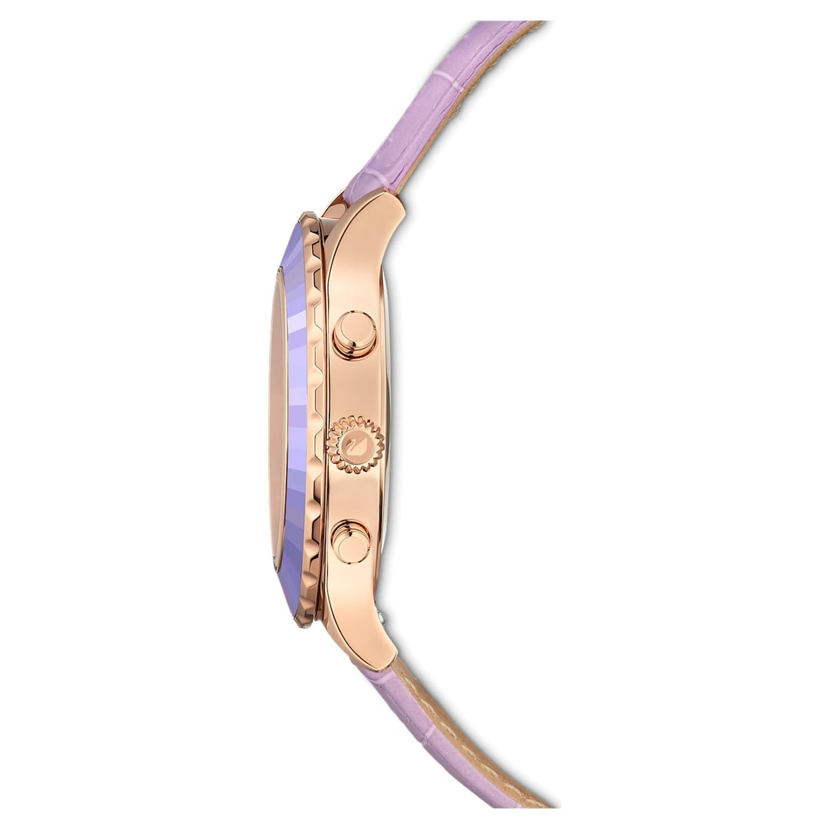  Shop Authentic Swarovski Octea Lux Chrono Purple Dial Purple Leather Strap Watch for Women - 5632263 - Luxxuri