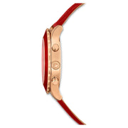  Shop Authentic Swarovski Octea Lux Chrono Red Dial Red Leather Strap Watch for Men - 5646975 - Luxxuri