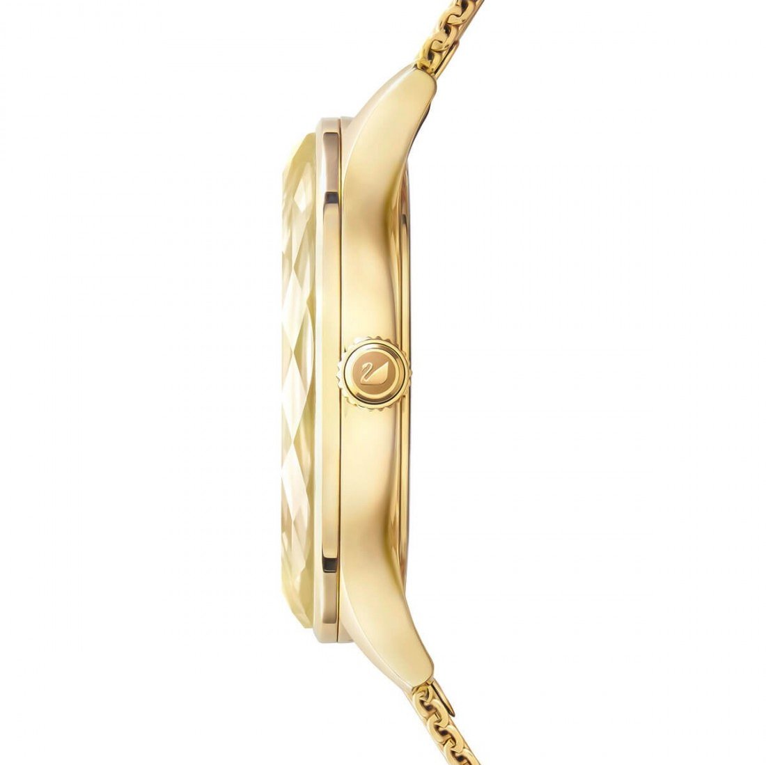  Shop Authentic Swarovski Octea Nova Silver Dial Gold Mesh Bracelet Watch for Women - 5430417 - Luxxuri