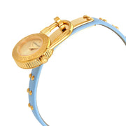  Shop Authentic Versace Medusa Lock Icon Quartz White Dial Blue Leather Strap Watch for Women - VEDW00419 - Luxxuri