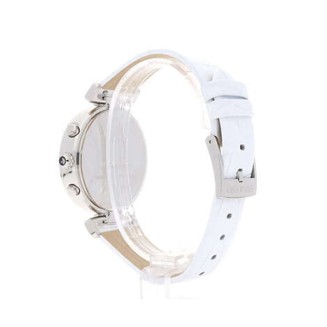  Shop Authentic Swarovski Era Journey Silver Dial White Leather Strap Watch for Women - 5295346 - Luxxuri