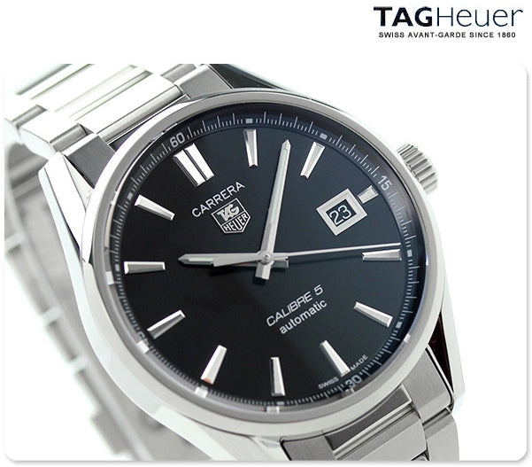  Shop Authentic Tag Heuer Carrera Automatic Black Dial Silver Steel Strap Watch for Men - WAR211A.BA0782 - Luxxuri