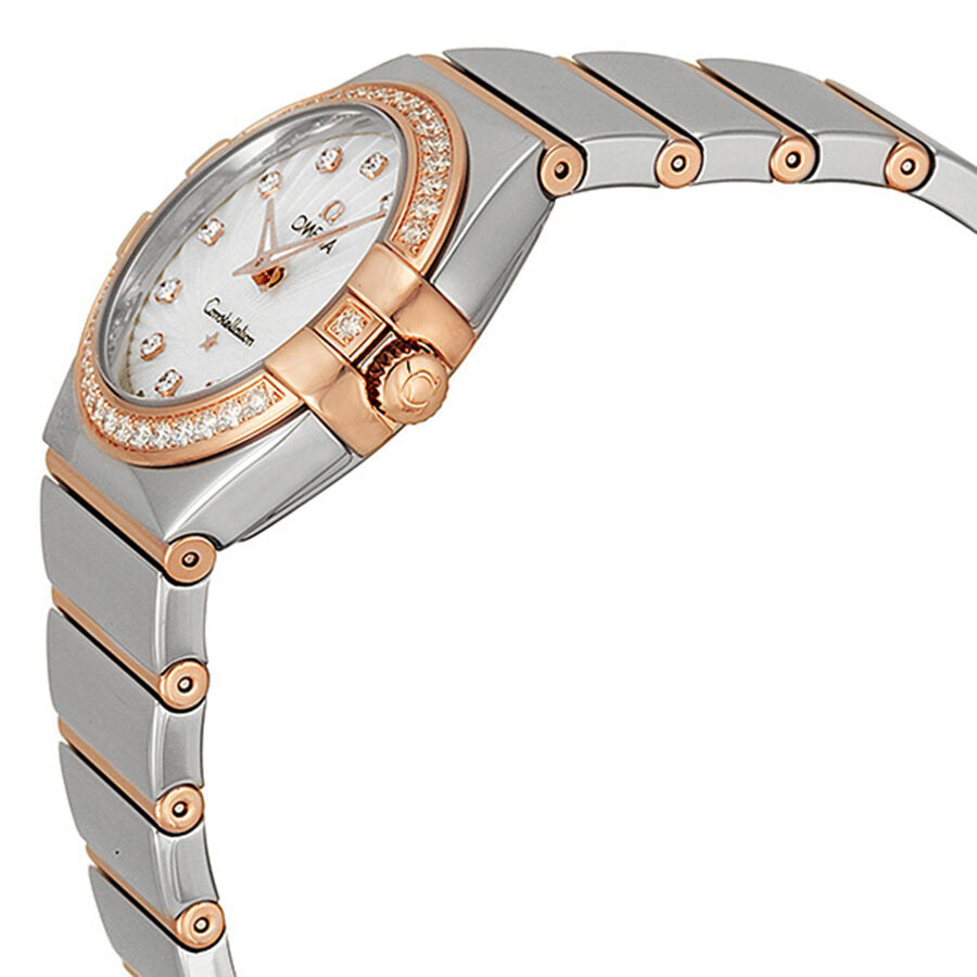  Shop Authentic Omega Constellation Diamonds Mother of Pearl Dial Two Tone Steel Strap Watch for Women - 123.25.27.60.55.006 - Luxxuri