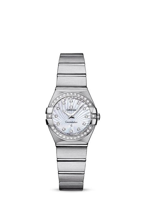  Shop Authentic Omega Constellation Quartz Diamonds Silver Dial Silver Steel Strap Watch for Women - 123.15.27.60.55.004 - Luxxuri