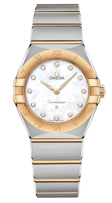  Shop Authentic Omega Constellation Manhattan Mother of Pearl Dial Two Tone Steel Strap Watch for Women - 131.20.28.60.55.002 - Luxxuri