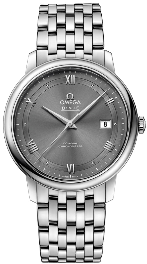  Shop Authentic Omega De Ville Prestige Co-Axial Automatic Grey Dial Silver Steel Strap Watch for Men - 424.10.40.20.06.001 - Luxxuri