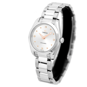  Shop Authentic Omega Seamaster Aqua Terra Quartz Diamond Silver Dial Silver Steel Strap Watch for Women - 220.10.28.60.54.001 - Luxxuri