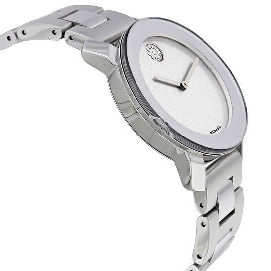  Shop Authentic Movado Bold Crystal Dot Silver Dial Silver Steel Strap Watch For Women - 3600334 - Luxxuri
