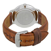  Shop Authentic Daniel Wellington Dapper Durham White Dial Brown Leather Strap Watch For Men - DW00100116 - Luxxuri