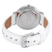  Shop Authentic Daniel Wellington Classic Petite Bondi Black Dial White Leather Strap Watch For Women - DW00100284 - Luxxuri