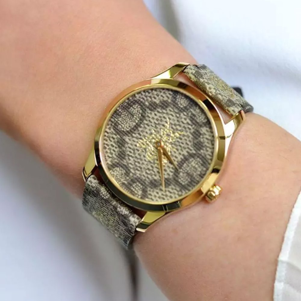  Shop Authentic Gucci G Timeless Brown Dial Brown Leather Strap Watch For Men - YA1264068 - Luxxuri