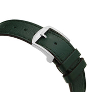  Shop Authentic Gucci Grip Silver Dial Green Leather Strap Unisex Watch - YA157412 - Luxxuri