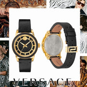 Shop Authentic Versace Code Quartz Black Dial Black Leather Strap Watch For Men - VEPO00320 - Luxxuri