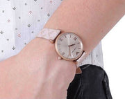  Shop Authentic Emporio Armani Analog Grey Dial Pink Leather Strap Watch For Women - AR11126 - Luxxuri