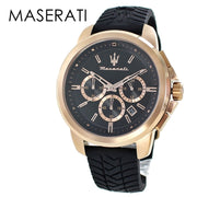  Shop Authentic Maserati Successo 44mm Black Rose Gold Dial Black Rubber Strap Watch For Men - R8871621012 - Luxxuri