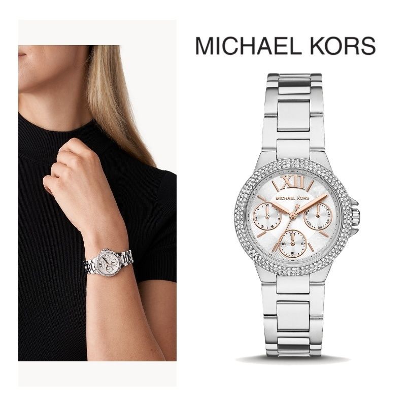  Shop Authentic Michael Kors Camille Chronograph White Dial Silver Steel Strap Watch For Women - MK7198 - Luxxuri