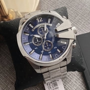  Shop Authentic Diesel Mega Chief Chronograph Blue Dial Silver Steel Strap Watch For Men - DZ4417 - Luxxuri