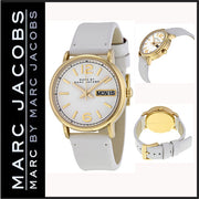  Shop Authentic Marc Jacobs Fergus Grey Dial Grey Leather Strap Watch for Women - MBM8654 - Luxxuri
