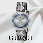  Shop Authentic Gucci Grip Vintage Silver Stainless Steel Quartz Unisex Watch 35mm - YA152401 - Luxxuri