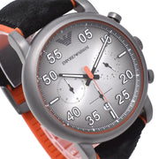  Shop Authentic Emporio Armani Chronograph Quartz Grey Dial Black Leather Strap Watch For Men - AR11174 - Luxxuri