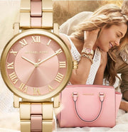  Shop Authentic Michael Kors Norie Gold Dial Two Tone Steel Strap Watch for Women - MK3586 - Luxxuri