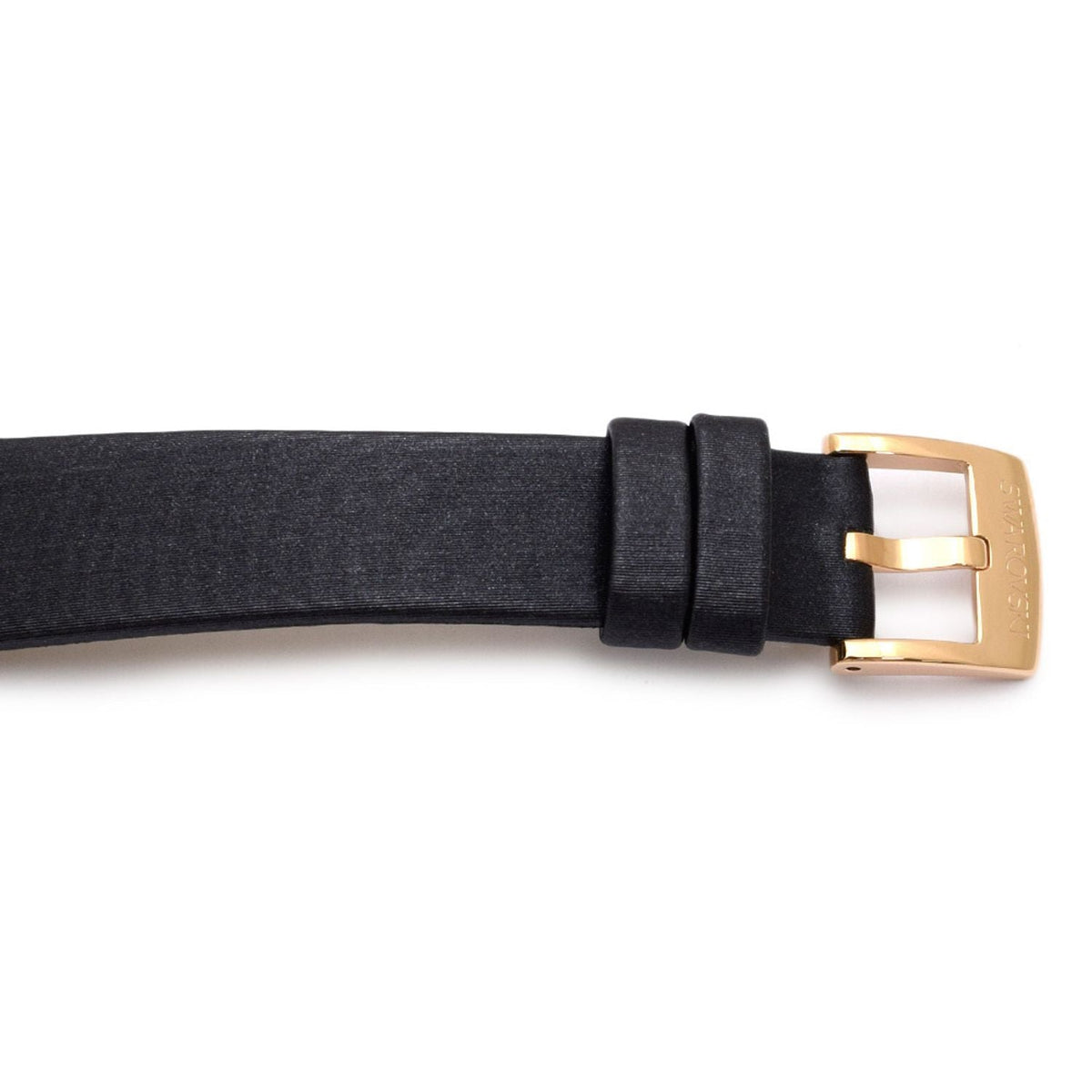  Shop Authentic Swarovski Crystal Frost Black Dial Black Leather Strap Watch for Women - 5484058 - Luxxuri