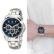  Shop Authentic Maserati Successo Chronograph 44mm Stainless Steel Watch For Men - R8873621008 - Luxxuri