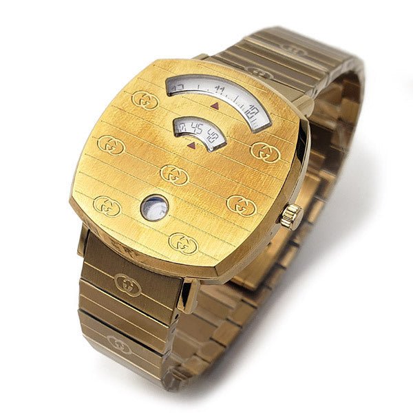  Shop Authentic Gucci Grip Yellow Gold Dial Yellow Gold Steel Strap Unisex Watch -  YA157403 - Luxxuri