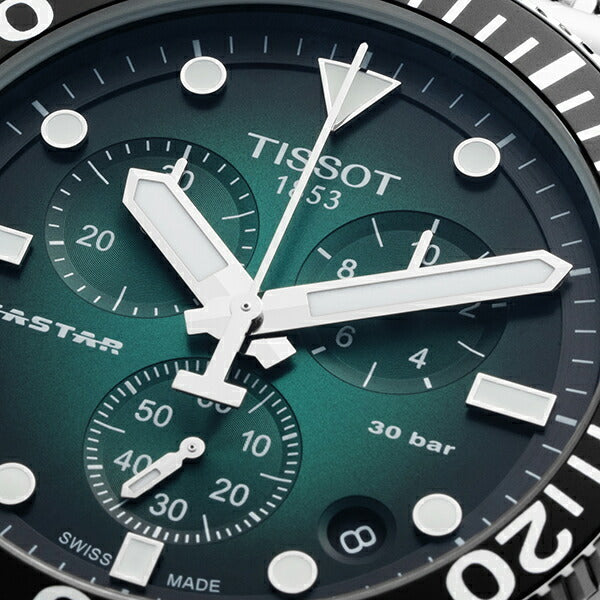  Shop Authentic Tissot Seastar 1000 Chronograph Green Dial Silver Mesh Bracelet Watch For Men - T120.417.11.091.00 - Luxxuri