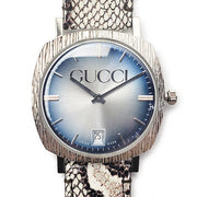  Shop Authentic Gucci Grip Vintage Silver Stainless Steel Quartz Unisex Watch 35mm - YA152401 - Luxxuri