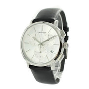  Shop Authentic Calvin Klein Posh Silver Dial Black Leather Strap Watch for Men - K8Q371C6 - Luxxuri